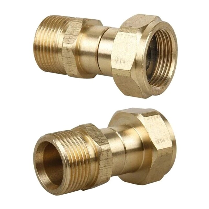 Brass High Pressure Nozzle Washer Thread Swivel Joint Connector Hose for Home Garden Car Washing Lawn Irrigation Q84D