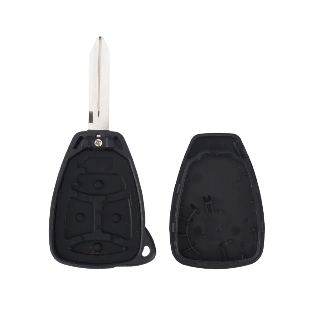 KEYYOU-carcasa para llave de coche, 2/3/4/5/6 botones para Chrysler Pacifica Aspen 300 Dodge RAM Caravan Jeep Commander Grand Cherokee: Negro / 2 Botones