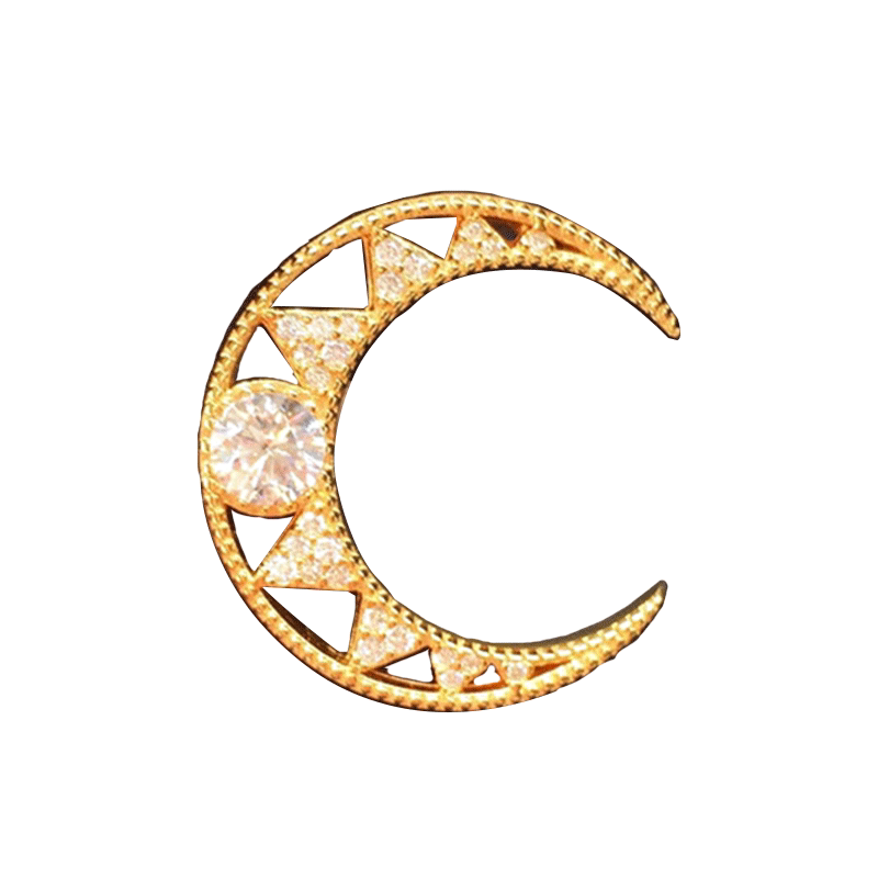 S925 Zilveren Ster En Maan Ketting Asymmetrische Maan Persoonlijkheid Oorbellen Mode Monaco Vrouwen Sieraden
