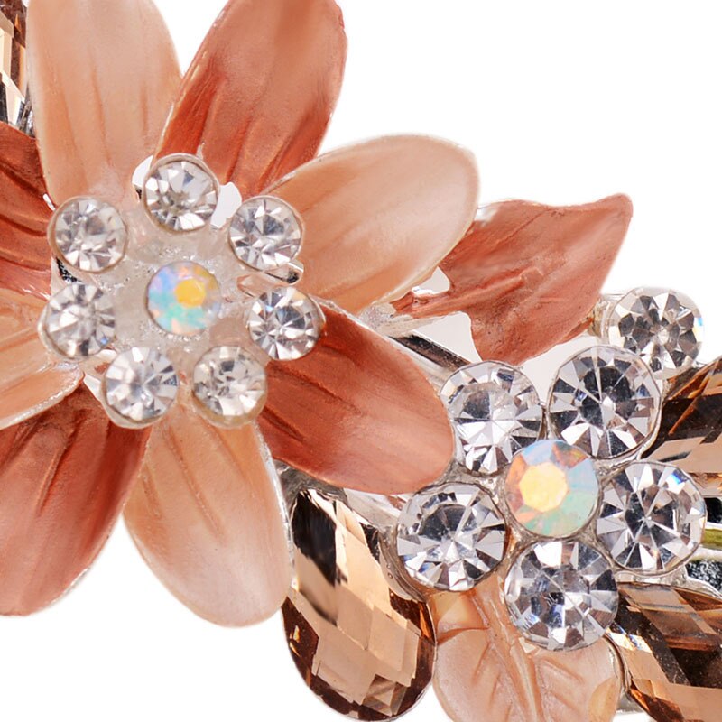 Altobefun Mode Kristal Haarspelden Voor Vrouwen Dames Meisjes Bloemen Hair Clips Elegante Sieraden Bridal Haarspeldjes AE013