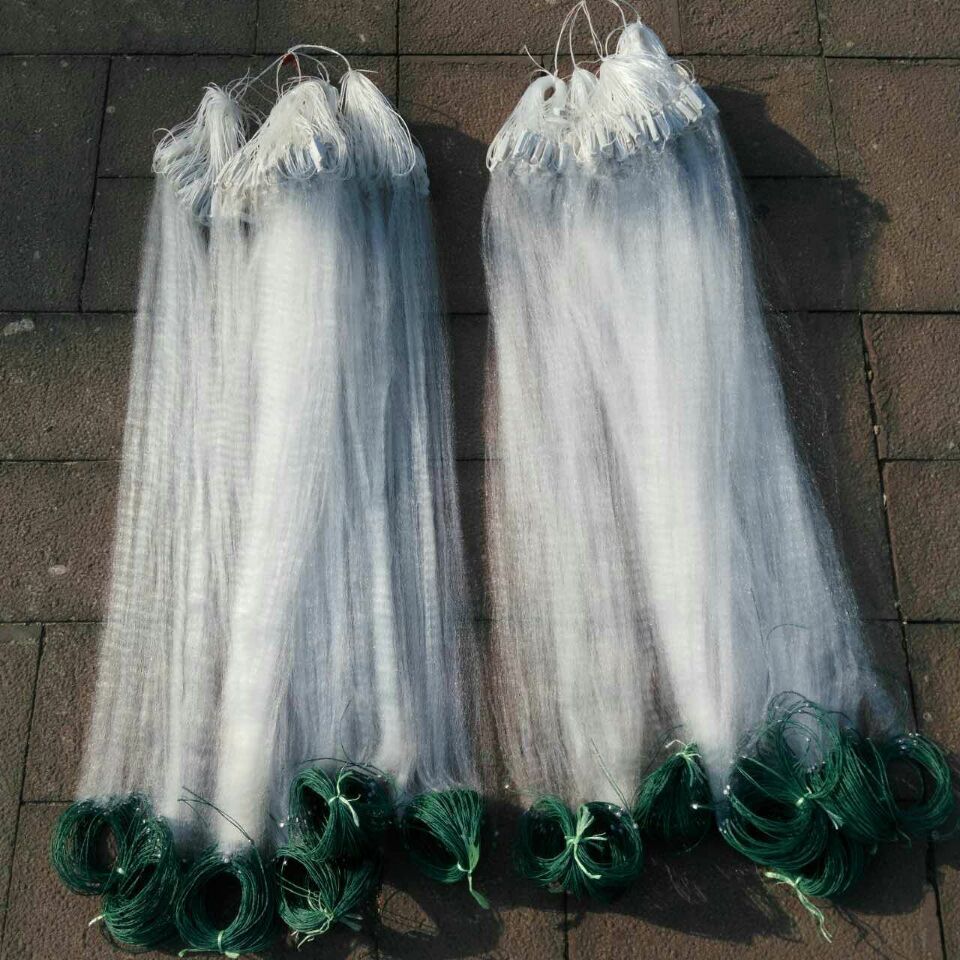 8Mx0.8M Clear Green White Fishing Net with Float Fish Trap Monofilament Small Mesh Gill Nylon Fish Net Accessory