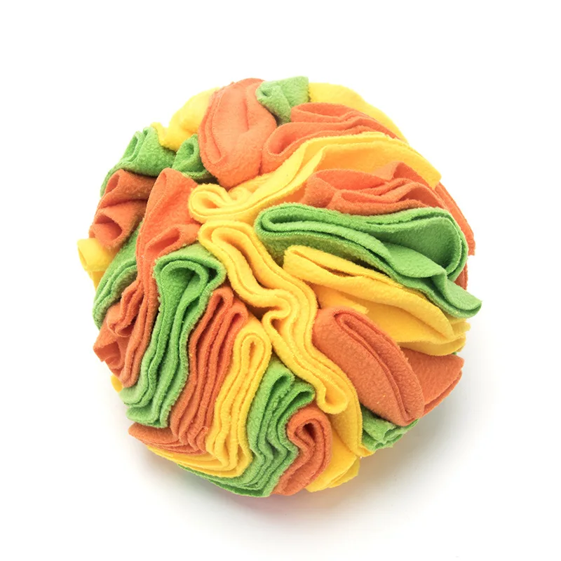 Dog Sniffing Ball Puzzle Toys Increase IQ Slow Dispensing Feeder Foldable Dog Nose Sniff Toy Pet Training Games Intelligence Toy: S / Pink