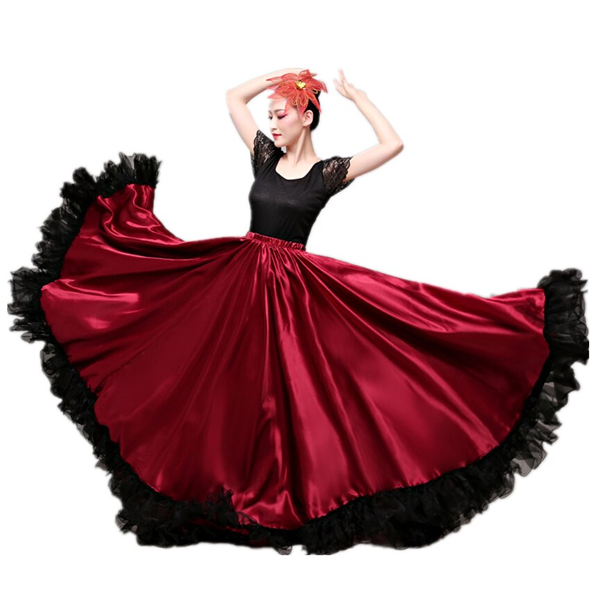 Flamenco Röcke Spanisch Kleid für Frauen tanzen Kostümich Zigeuner schwingen Felsen Chor Bühne Leistung Spanien Stierkampf Bigdance