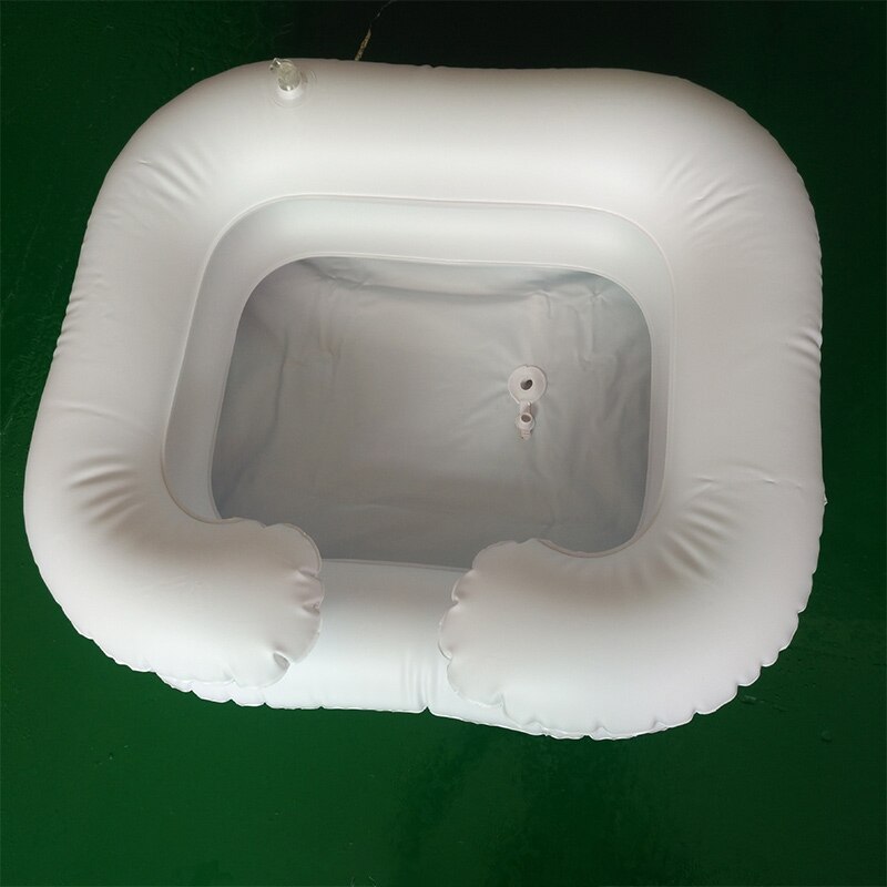 Bañera hinchable de PVC para lavado de pelo con tubo de drenaje, lavamanos para el cuidado de los ancianos
