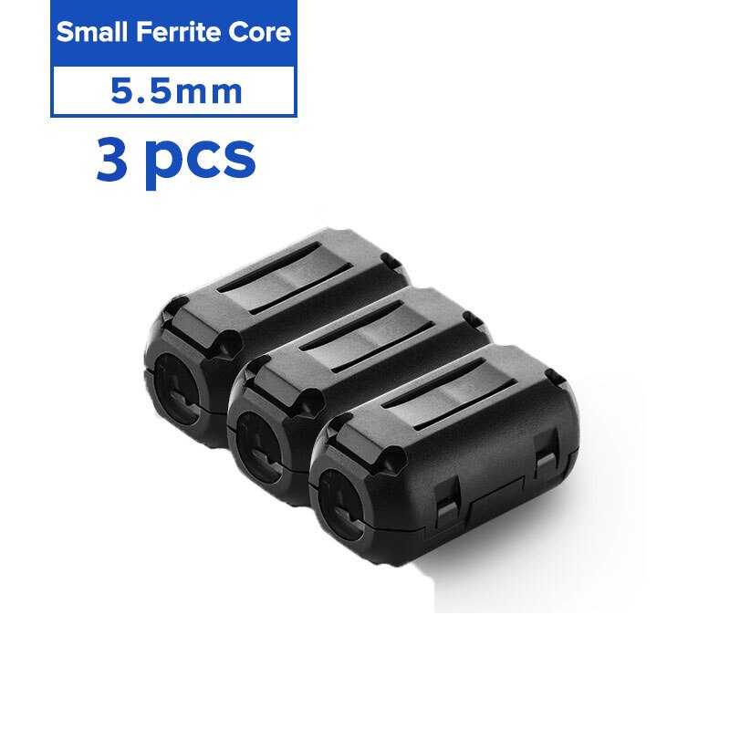 Ugreen clip-on ferrit filter ringkerne til digitale kabler rfi emi støjdæmper aktive komponenter filtre kabelbeskytter: 3 stk --5.5mm