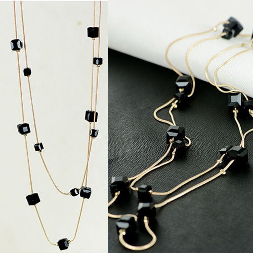 Collares Mujer Statement Kettingen Goud Kleur Crystal Gelaagde Ketting Vrouwen Lange Collier Femme Maxi Sieraden