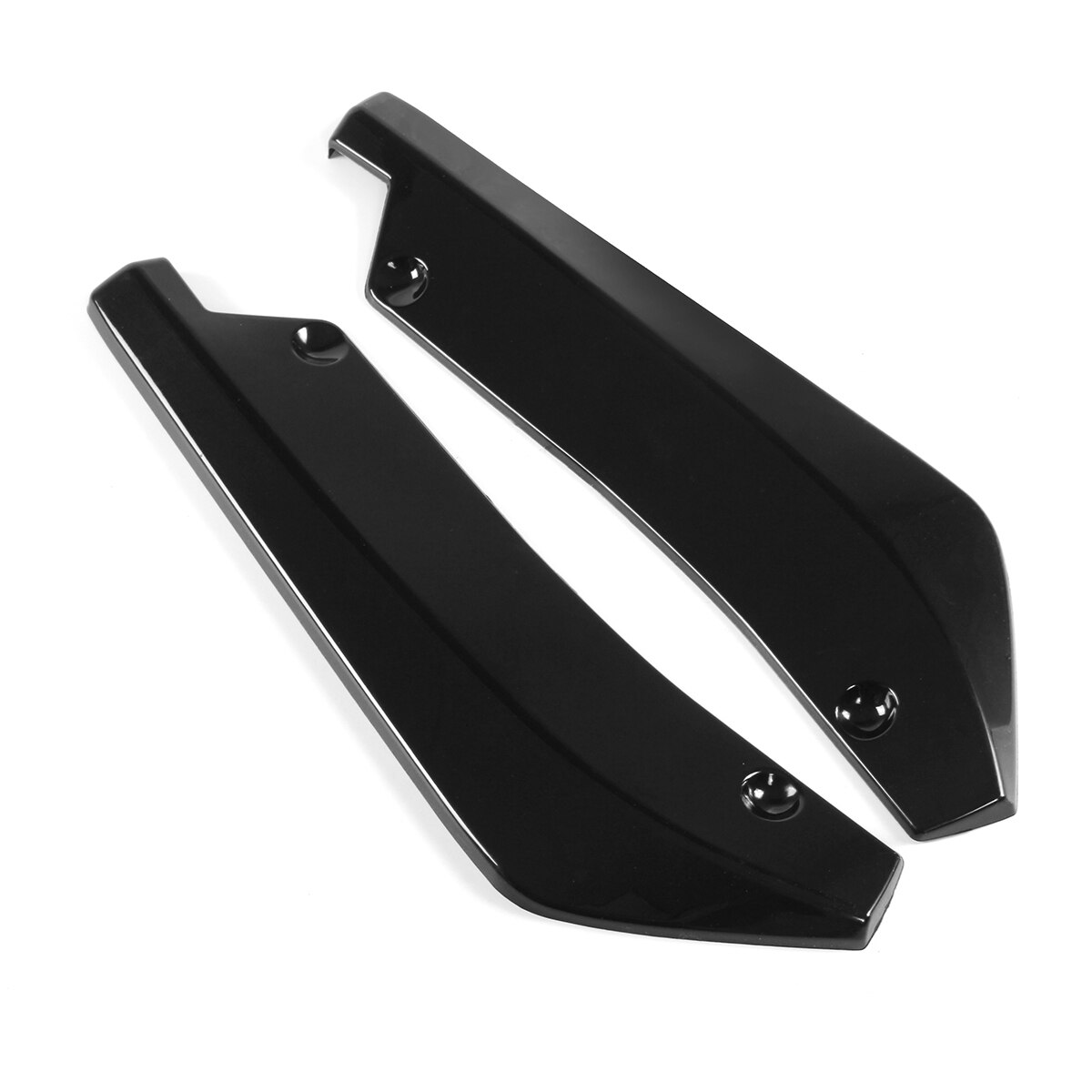 A Pair Universal Car Rear Bumper Lip Diffuser Splitter Canard Angle Side Skirt Extension Bumper Spoiler Decorative Protection
