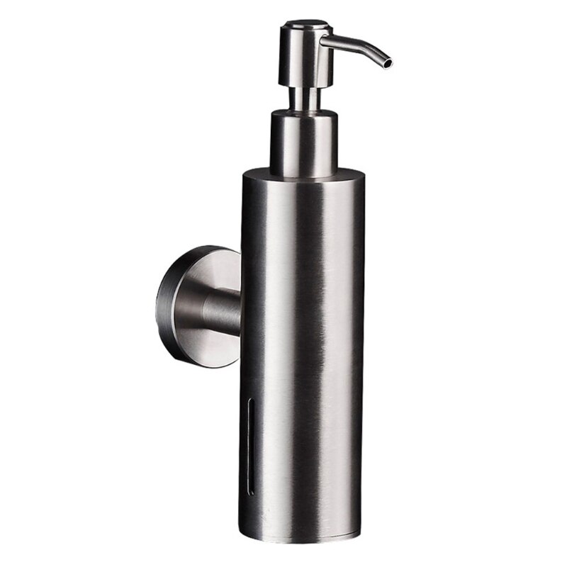 Stainless Steel Brushed Nickel Finish Soap Dispenser Bathroom Shampoo Box Soap Container Wall Mounted Soap Dispenser