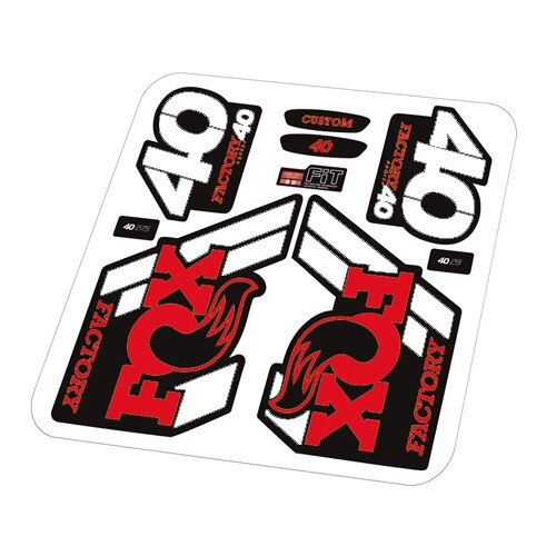 FOX40 stickers/decals of mountain bike/bicycle front fork for DH MTB racing: Red white
