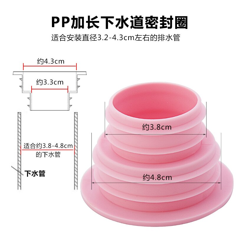 Siliconen Afvoerputje Cover Wasmachine Badkamer Keuken Pijplijn Riool Anti-Blocking Anti-Insect Deodorant Afdichting Ring