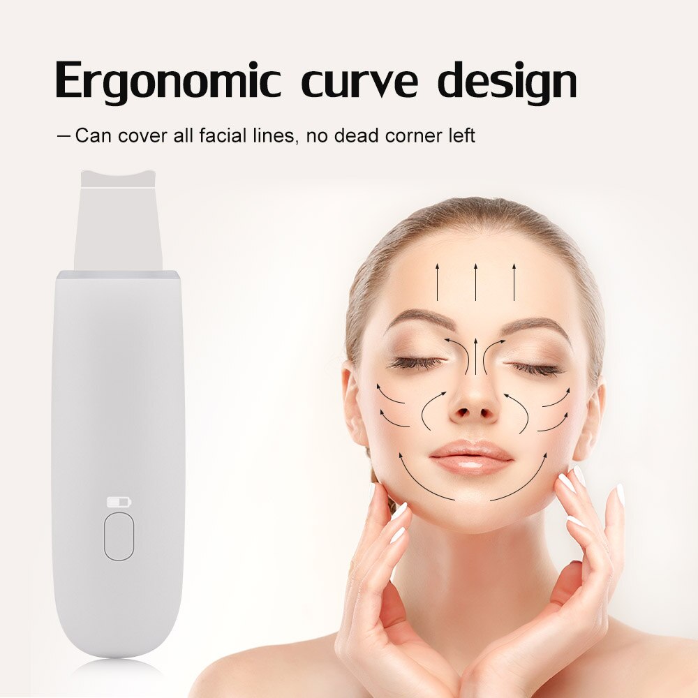 Cavitation Peeling Facial Cleaning Ultrasonic Skin Scrubber Deep Clean Ultrasonic Exfoliating Spa Scraper to Remove Blackheads