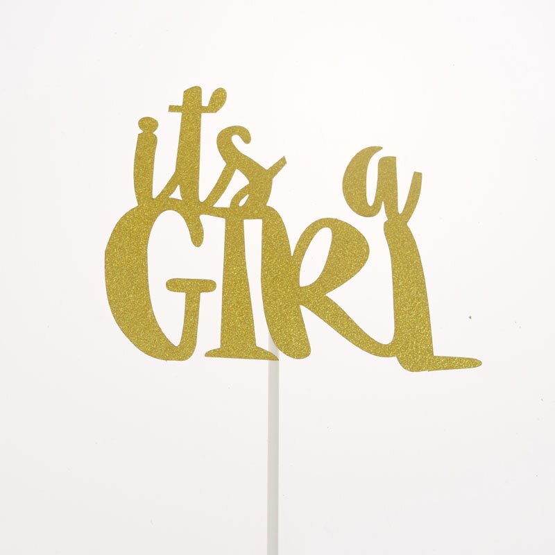 Banderas para pastel Cupcake Topper Toppers rotar la noria Feliz cumpleaños Boda nupcial envoltorio de pastel hornear decoración DIY bandera: its a girl