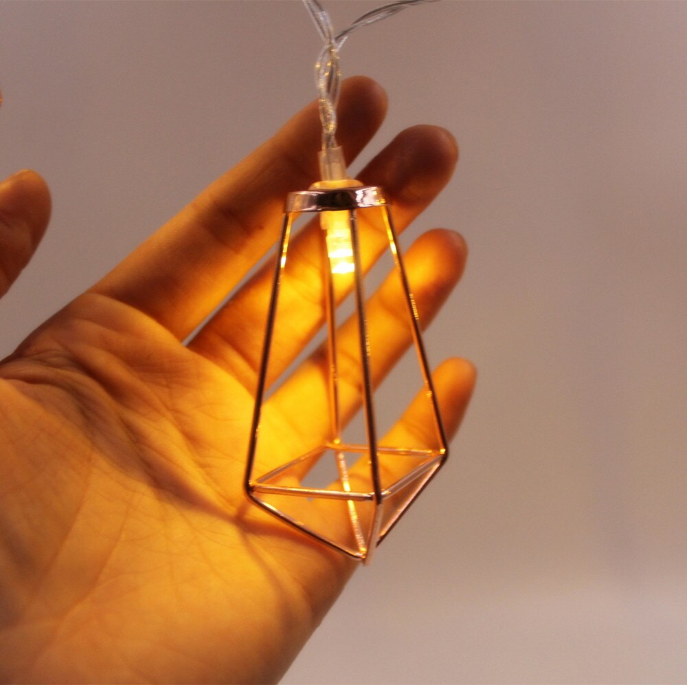 Neue Jahr Spielzeug Diamant tropfen rahmen LED Batterie Lichter 1,5 mt 10 stücke Schnur Lichter Gebühr Party Halloween Terrasse Weihnachten Dekor