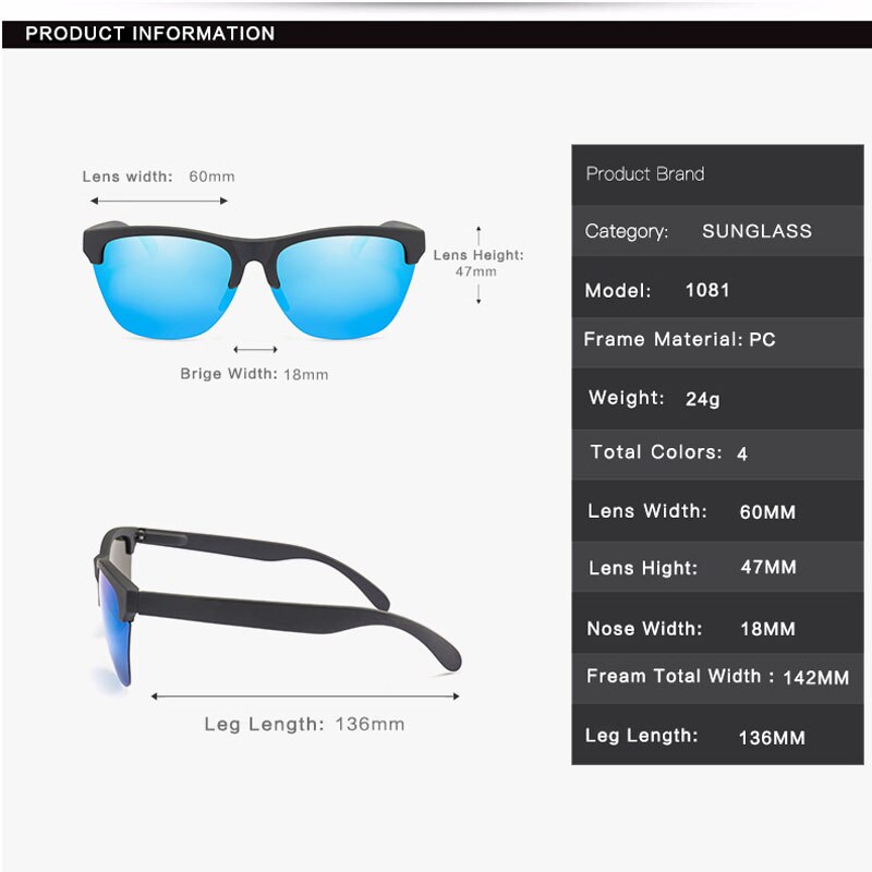 Lunettes de soleil polarisées de pêche lunettes de soleil Polaroid miroir lunettes coupe-vent UV400 lunettes de soleil pour hommes lunettes pour femme 11-KP1081