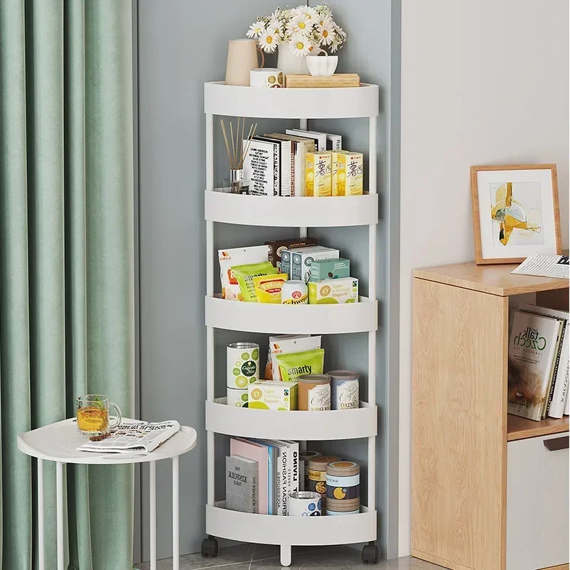 Mueble esquinero para baño, estante triangular para suelo, estante de almacenamiento multicapa, mueble para baño y cocina