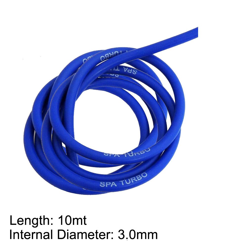 10MT 1/8" 3mm ID x 7mm OD blue silicone vacuum boost reference wastegate hose tube pipe SPA Turbo