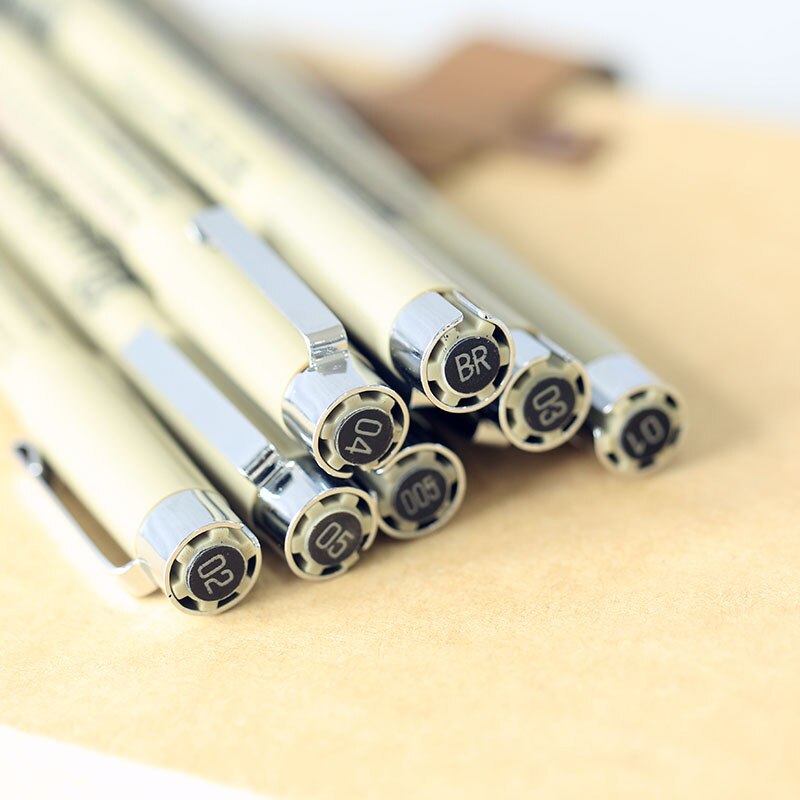 SAKURA Pigma Micron Graphic Pen Needle Point Manga Drawing Sketch Water-proof Outline Scanning Line Pen Scriptliner Japan