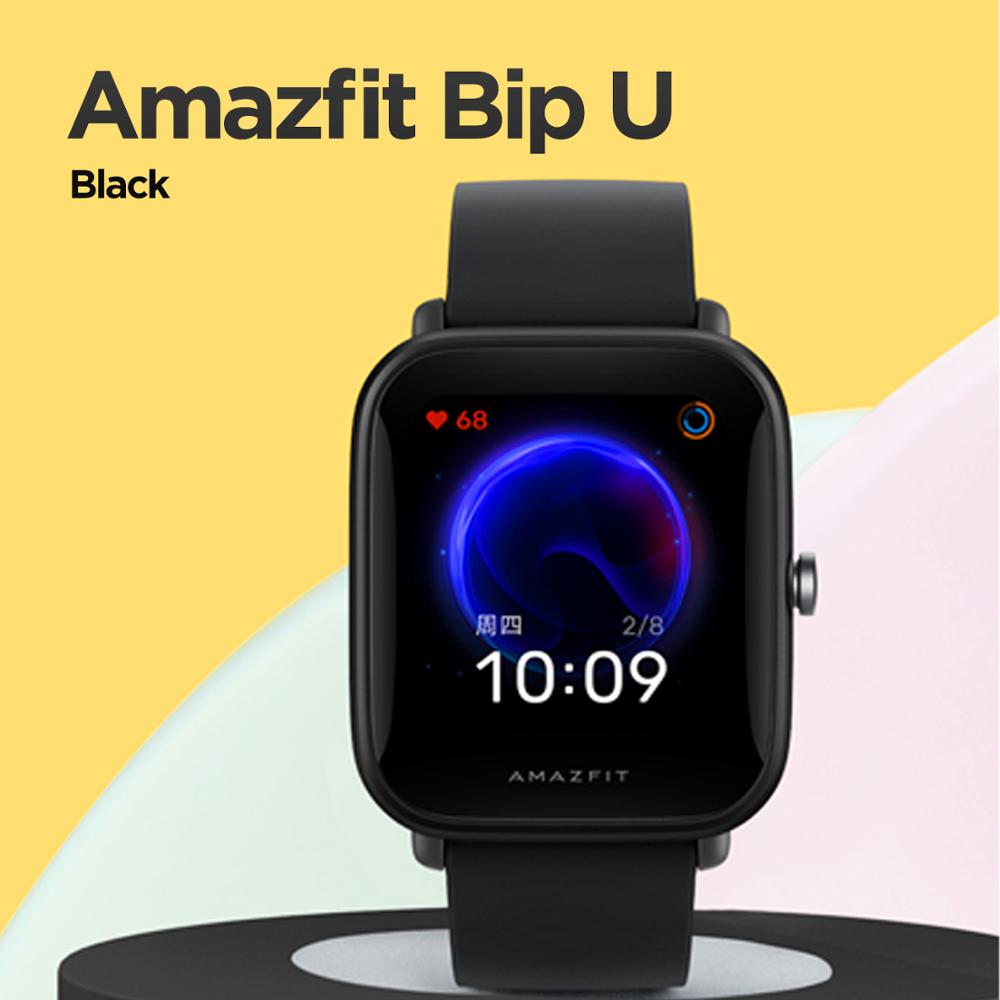 Global Versie Amazfit Bip U Smartwatch Portugees Fitness Track Horloge 320*302 Resolutie 60 Sport Modi Bericht Kennisgeving: Black