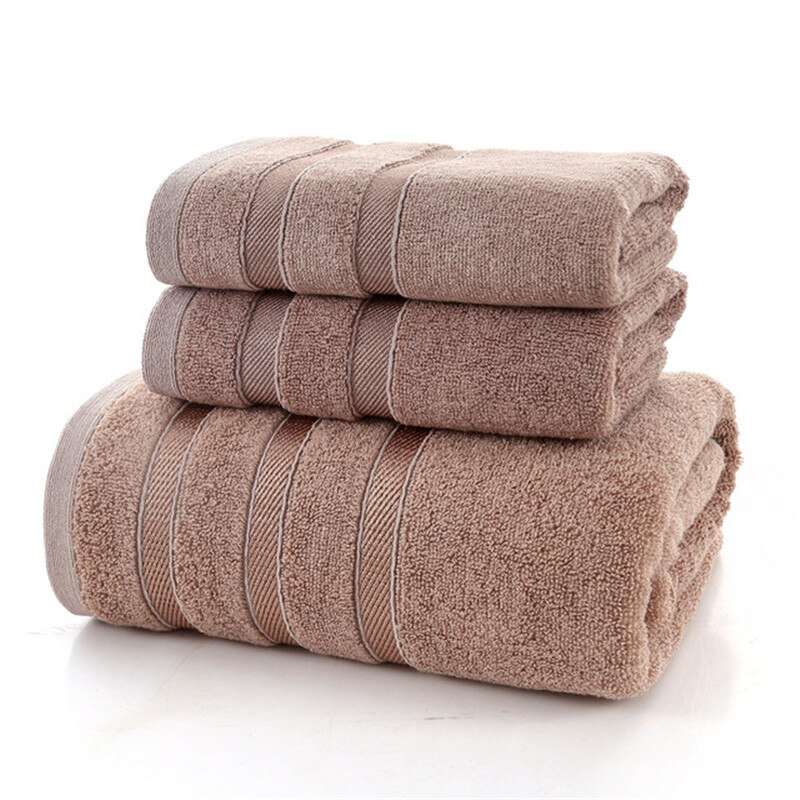 Zhuo  mo 100%  bambus fiber badehåndkle til voksne 4 farger 70 * 140/35*75cm håndkle dårlig stort tykt absorberende antibakterielt: Kaffe / 2 ansiktshåndkle 34 x 75cm