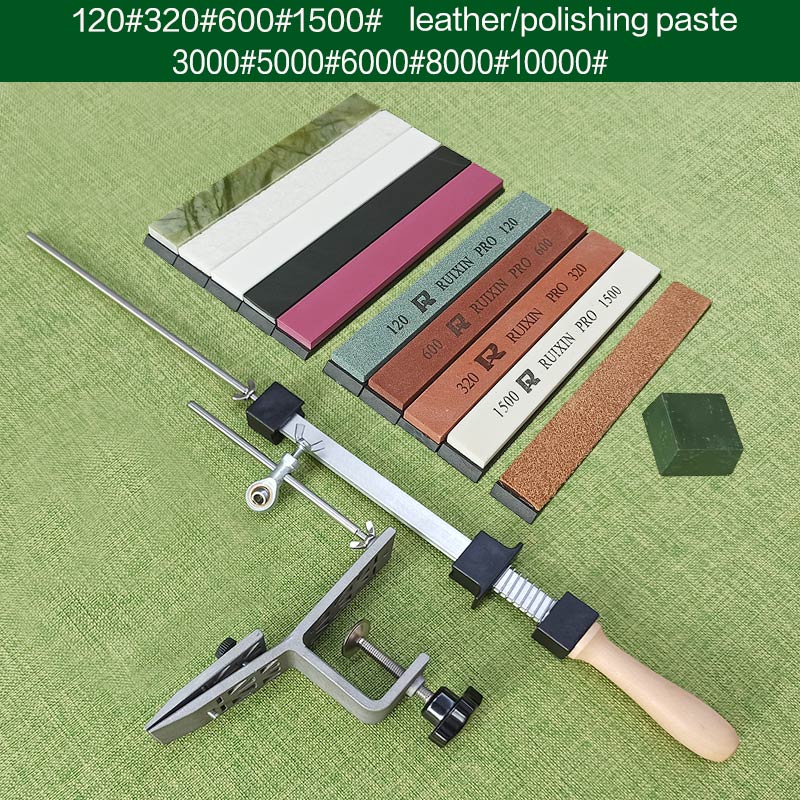 Kitchen Knife Sharpener Whetstone Multifunction Fixed Angle Sharpening System Apex Edge Honing Tools kit: GT 4Y 5P PG