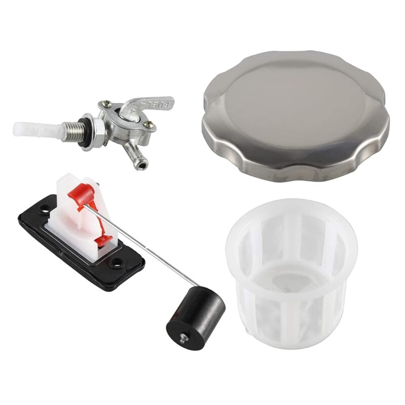 PET-U 5 Gallon Universal Secondary Fuel Gas Tank Generator Gauge Cap Petcock Filter