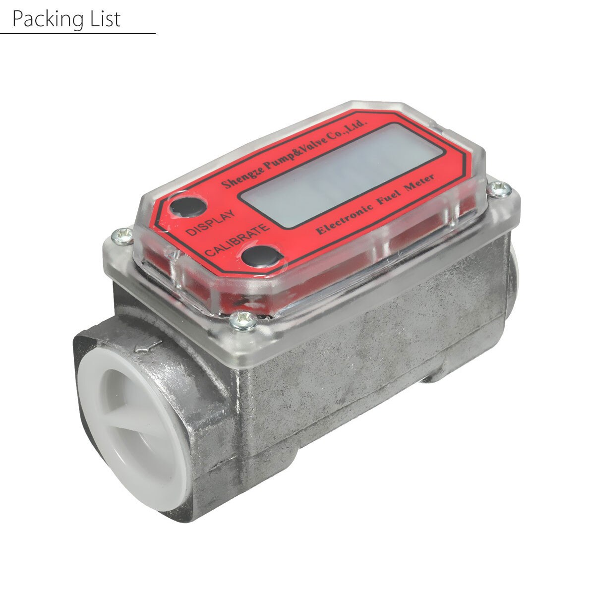 1inch Digital Fuel Flow Meter Car Gasoline Methanol Water Flow Meter Counter Fuel Flow Sensor Indicator 15-120L Gear Flowmeter