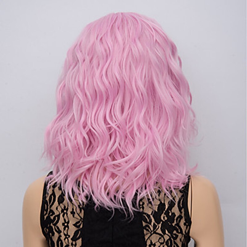 HAIRJOY Women Synthetic Hair Cosplay Wig Rainbow Multi Color Party Wigs: pink
