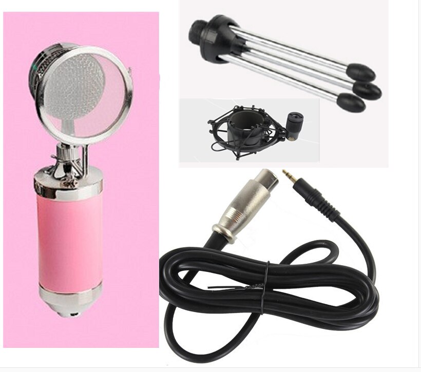 Metal USB capacitive microphone, used for laptop wired microphone, mobile phone singing recording voice
