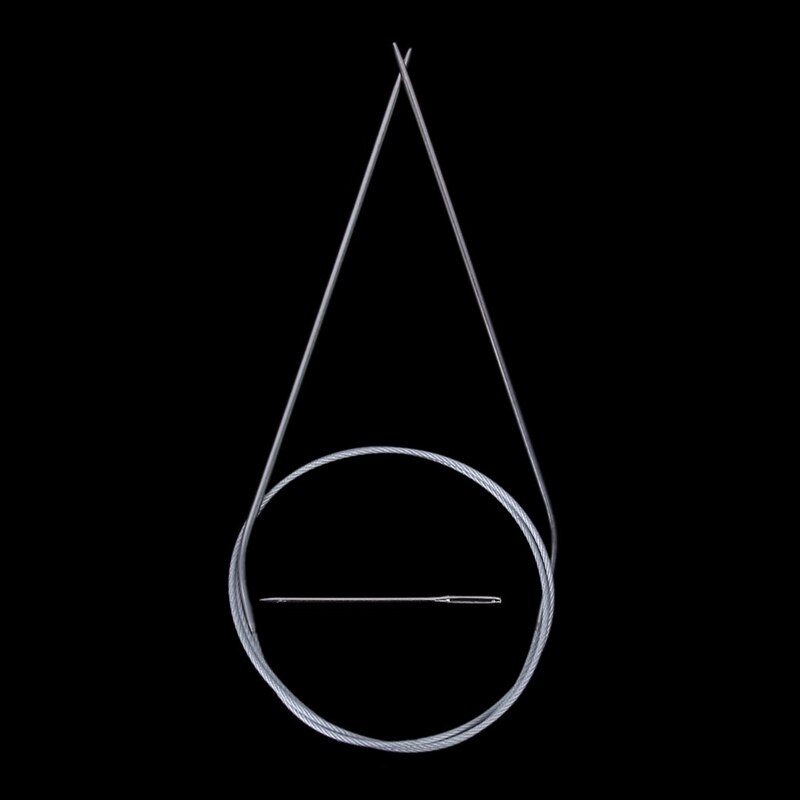 Coopay Agujas De Tejer Circulares De 5 Mm De 120 Cm, Agujas Circulares De Metal Con