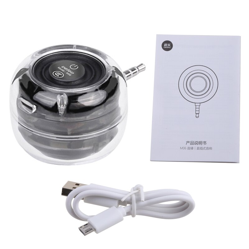 Wireless In-line Mobile Phone Speaker Sound Amplifier Portable Speaker Jack 3.5mm Plug for iPad MP3 Home Office Bedroom Supplies