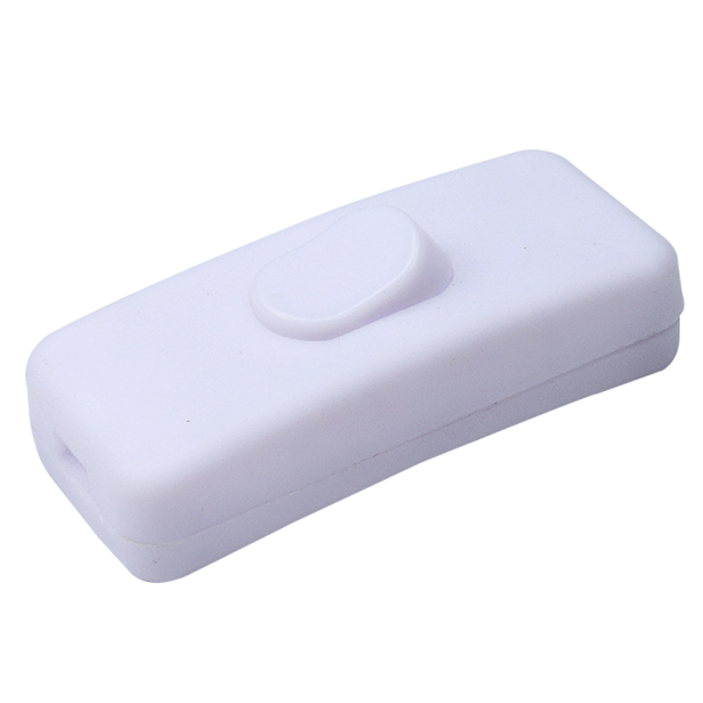 Light Switch 110 -250V Inline ON/OFF Table Desk Lamp Cord Cable Toggle Rocker Switches Control For LED Lighting: White
