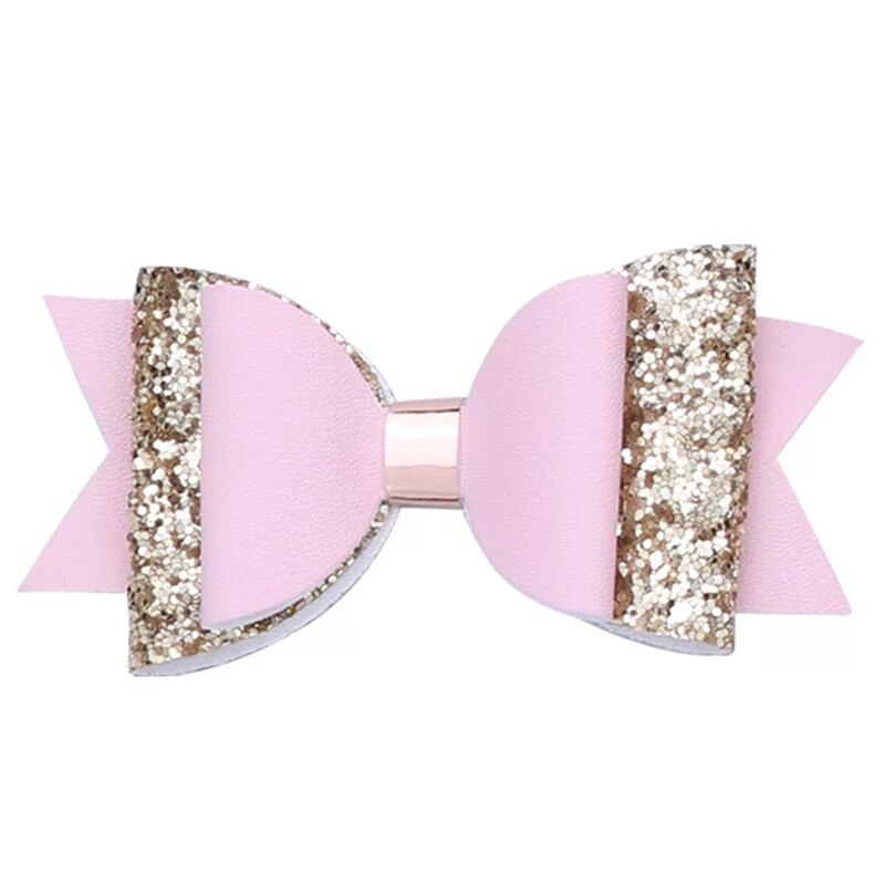 Mixiu Dubbele Laag Glitter Haarelastiekjes Clips Sequin Boog Haarspeld Meisje Haar Accessoires Prinses Party Decor Hoofddeksels Verjaardag: 2