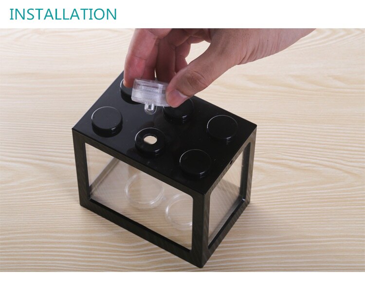 1Pc Mini Micro Landscape Lamp Fish Tanks LED Light Aquarium Tank Light Eco Cylinder Accessories Home Office Table Decoration