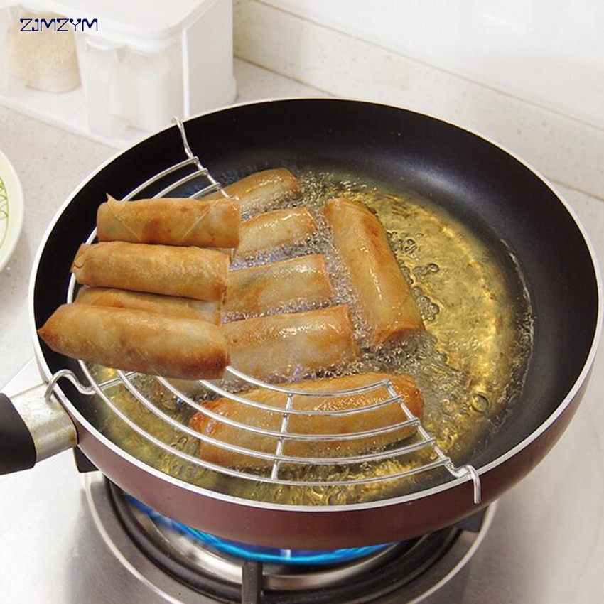 Estante para olla de vapor de acero inoxidable Semicircular, estantería de aislamiento, bandeja de vapor Lek, estante de aceite, herramienta de cocina