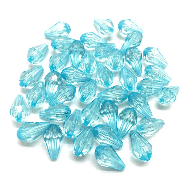 50pcs 8*12 millimetri di Acqua a Forma di Goccia Sfaccettato I Branelli Acrilici per Fare DIY del Braccialetto Della Collana Dei Monili Accessori: 05