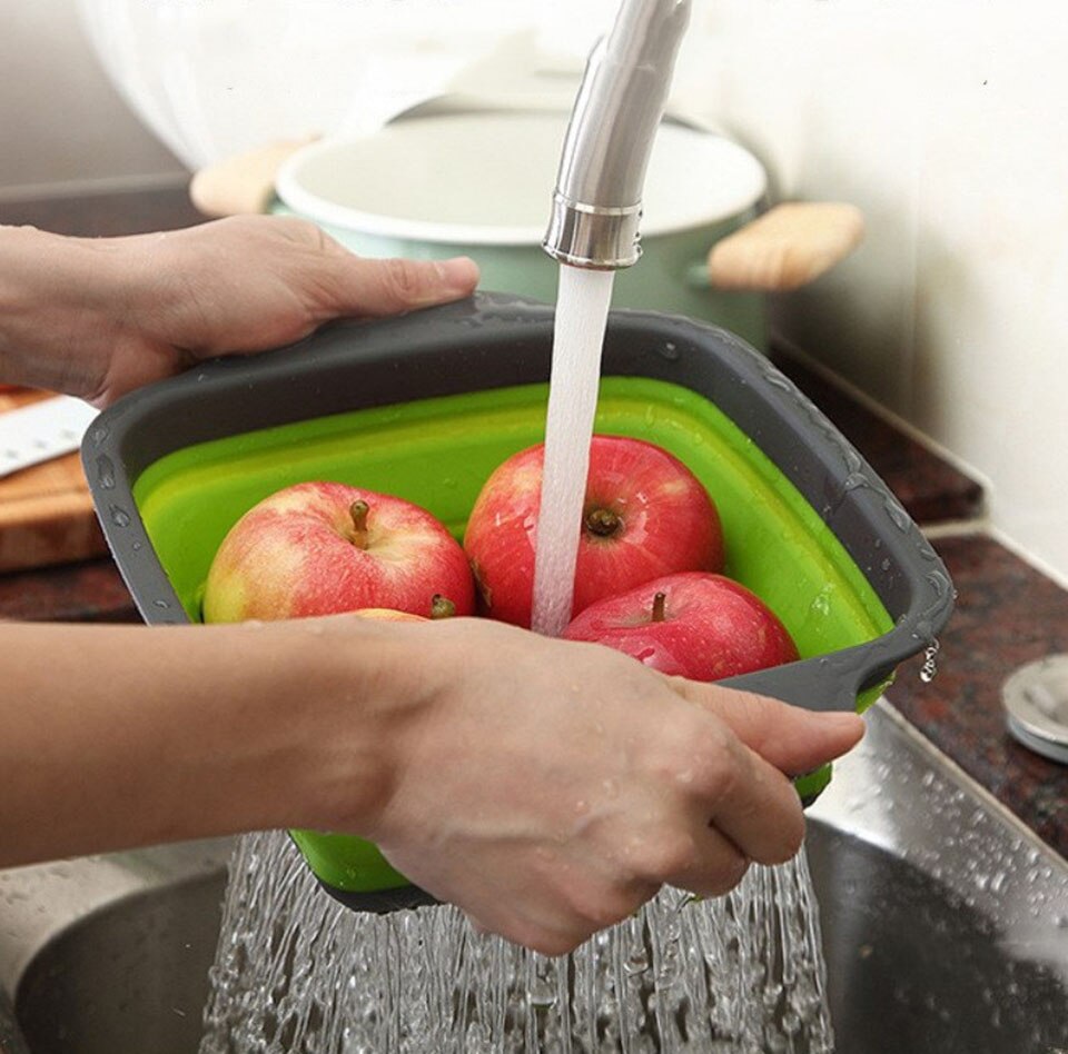 Passoire pliable passoire pliante pour drainer les légumes fruits cuisine Durable pliable trémie filtre panier