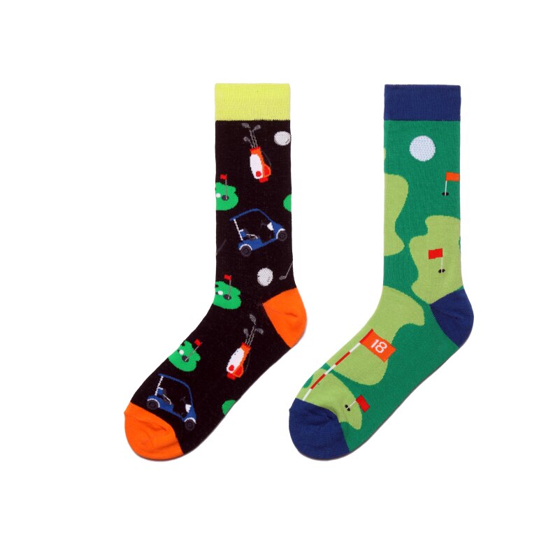 Calcetines alegres de algodón para hombre, medias coloridas de skateboard, divertidas, hip hop, de punto, yin y yang, informales: 19