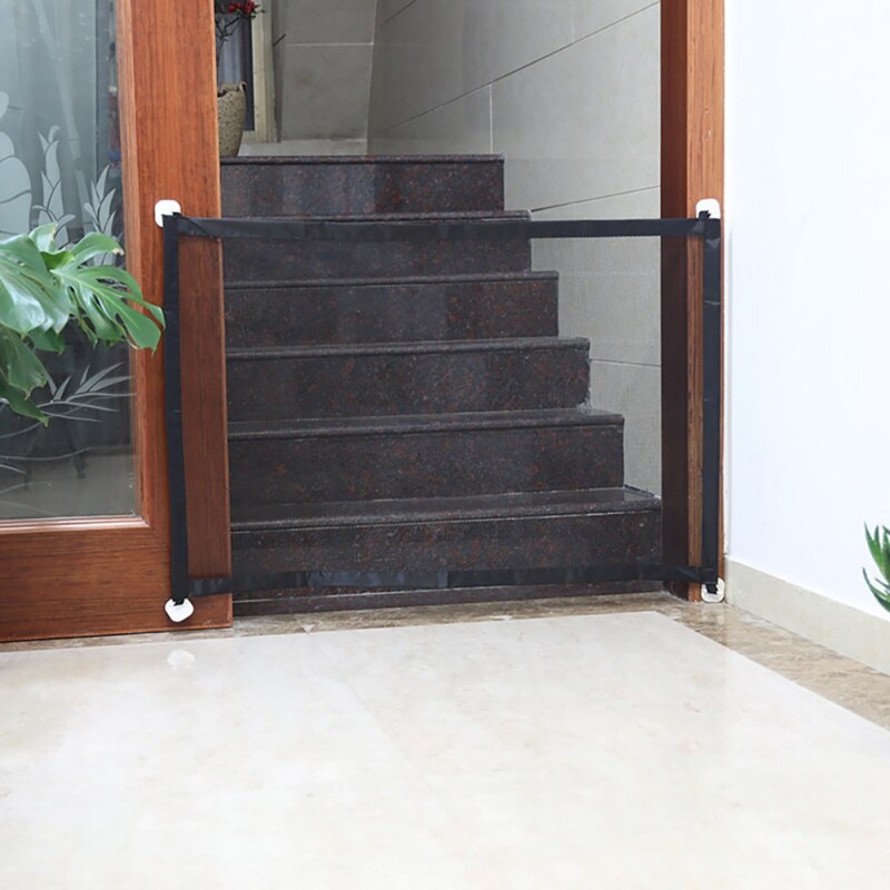 Pet Barrier Fences Portable Folding Breathable Mesh Dog Gate Pet Separation Guard Isolated Fence Dogs Baby Safety Fence