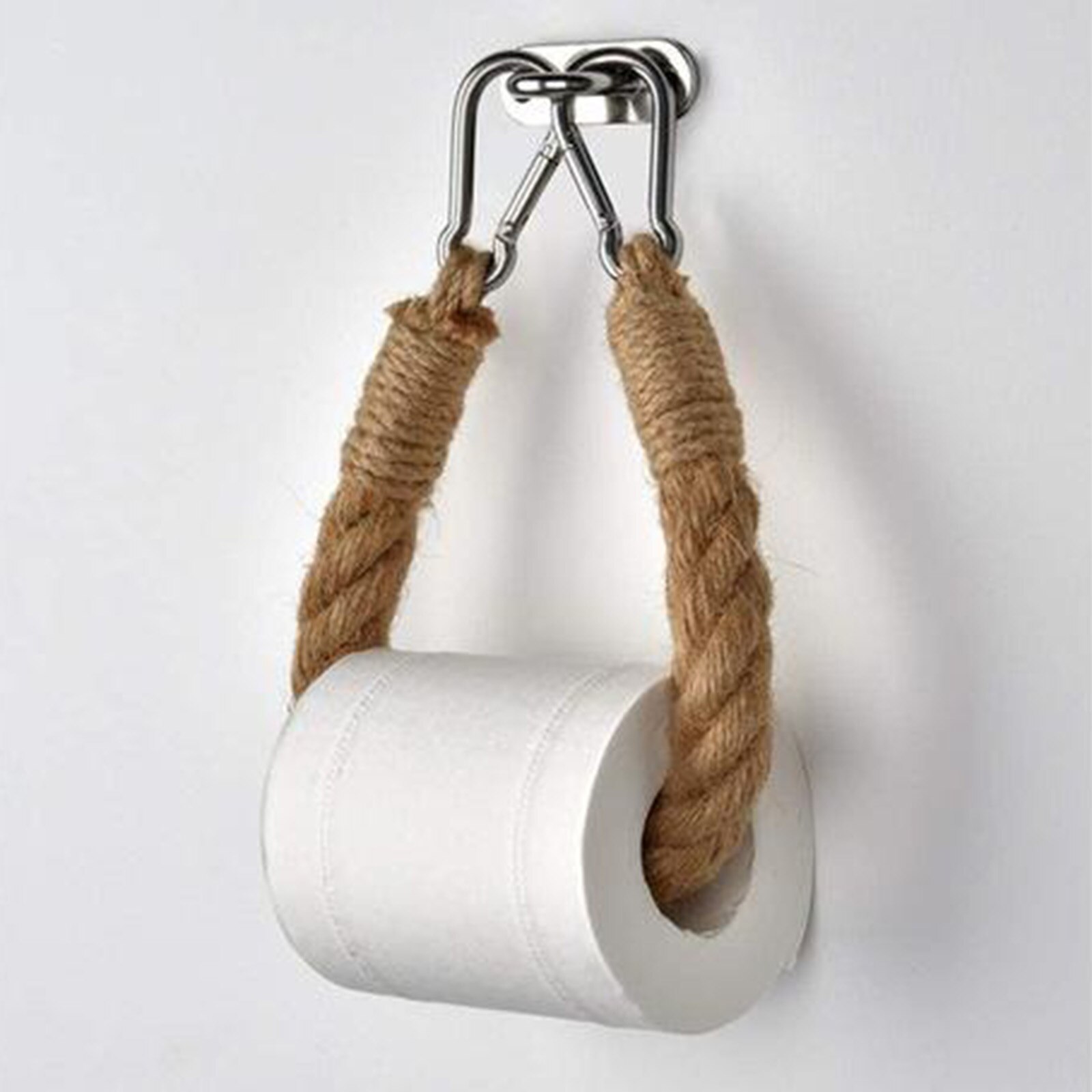 Touw Toiletpapier Handdoek Tissue Houder Creatieve Handgemaakte Wandmontage