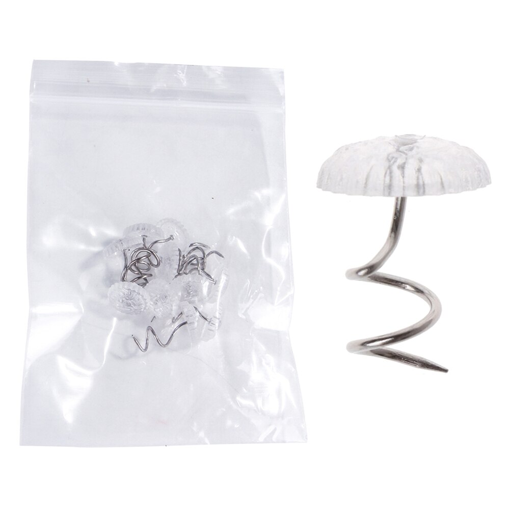 10Pcs Twist Pins Upholstery Clear Heads Slipcover Fasteners Pins Bed Skirt Sofa Stainless Steel Fixes Pins DIY Home Craft Tools: Default Title