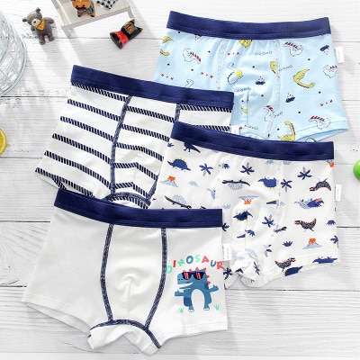 Spædbørn børn baby drenge bomulds boxershorts tegneserieundertøjsshorts til småbørn børn 4 stk/pakning