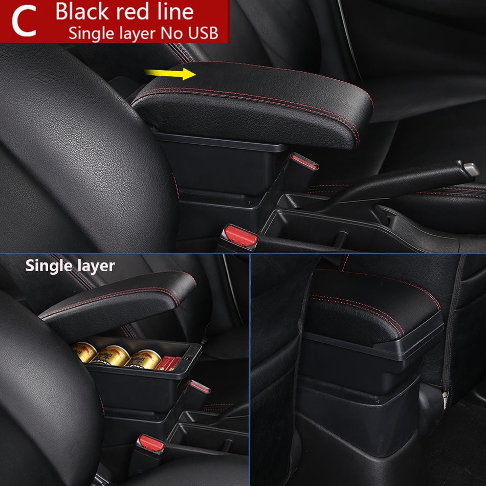 Voor Suzuki Jimny Armsteun Doos Interieur 2007 Onderdelen Speciale Retrofit Onderdelen Auto Armsteun Center Opbergdoos Met Usb led Licht