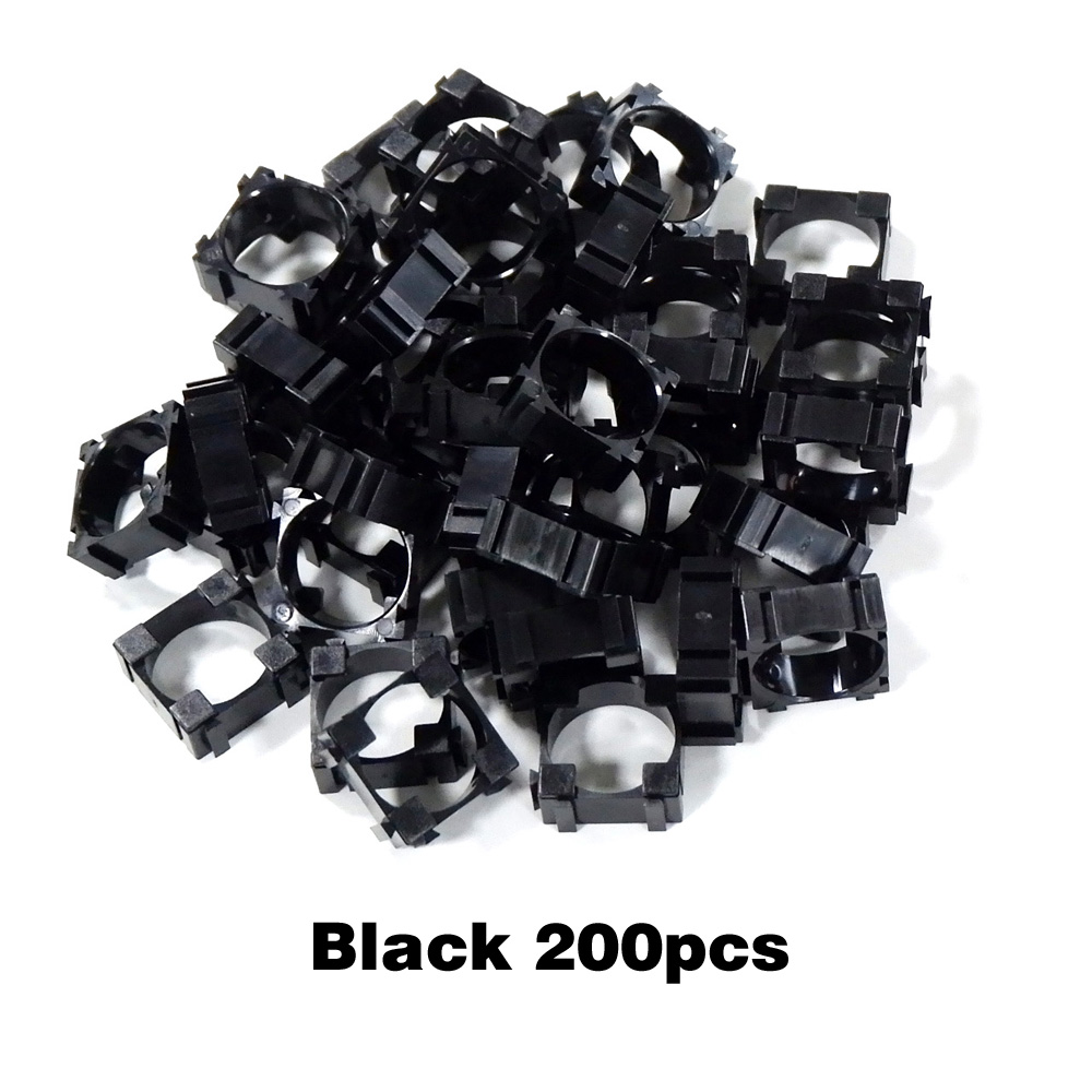 18650 battery holder bracket Cylindrical battery holder 18650 li-ion cell holder Safety anti vibration 18650 plastic case box: Black