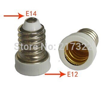 20 stks, e14 naar e12 adapter conversie socket materiaal vuurvast materiaal e14 naar e12 socket adapter lamphouder