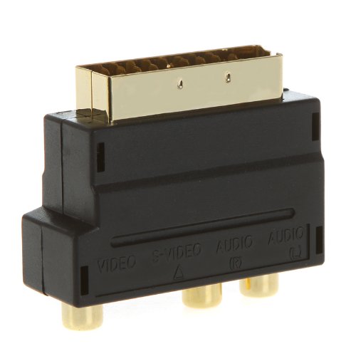 Superior RGB Scart RCA compuesto + S-Video AV TV Adaptador de Audio