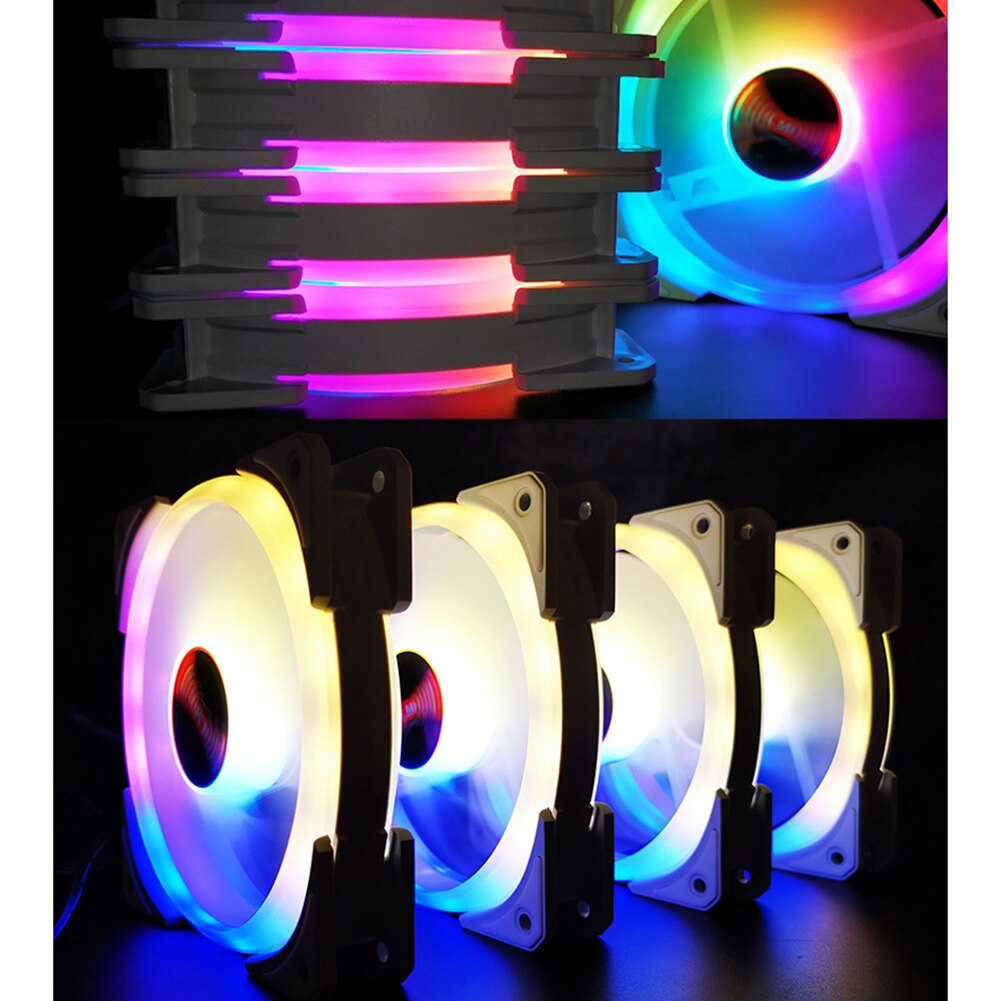 COOLMOON 120mm Small 6Pin RGB Chassis Cooling Fan 5V 3Pin ARGB Lighting Quiet Desktop PC Case Radiator Heatsink Cooler