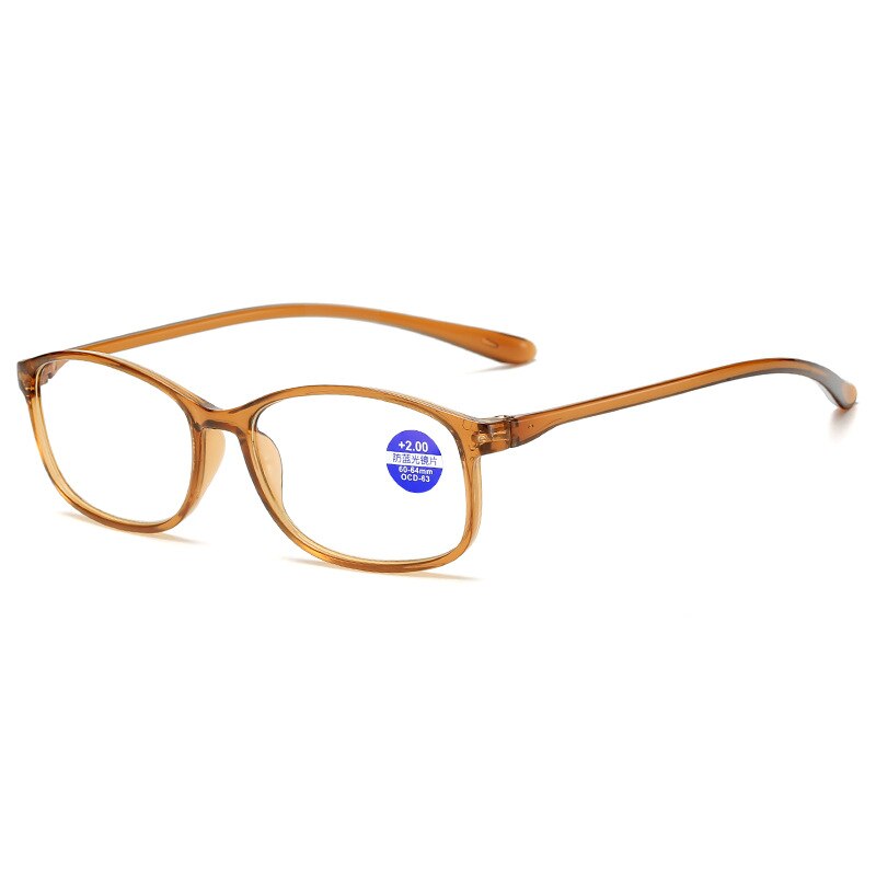 Zilead lesebriller i klassisk stil myke brilleinnfatning høydefinisjon med klar harpiks  tr90 linse presbyopiske briller unisex: +200 / Brun