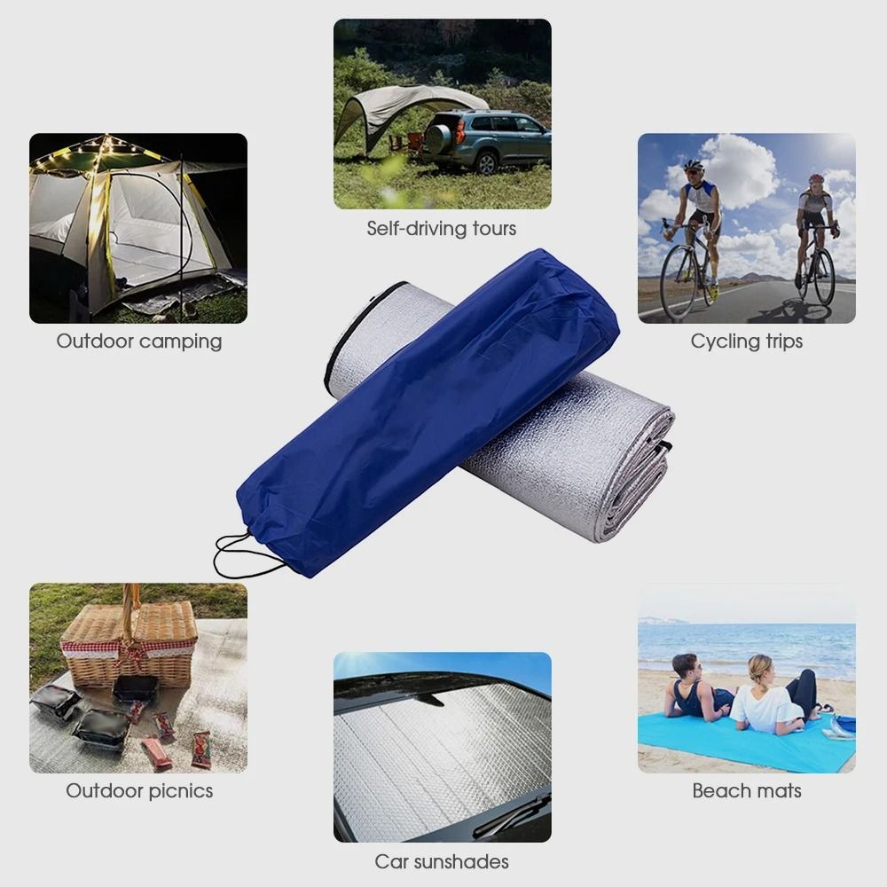 Thermal Camping Mat Ultralight Waterproof Insulation Foam Foil Mat Tent Footprint Reflecting Heat Sleeping Pad Outdoor