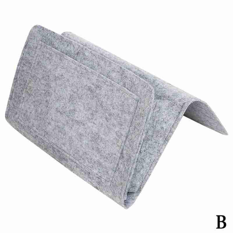 27*22*7cm Vilt Nachtkastje Organizer Bed Bureau Tas Opslag Mand Opknoping Tas Bed Bed Top vilt Plank Bed Houder Zakken: B