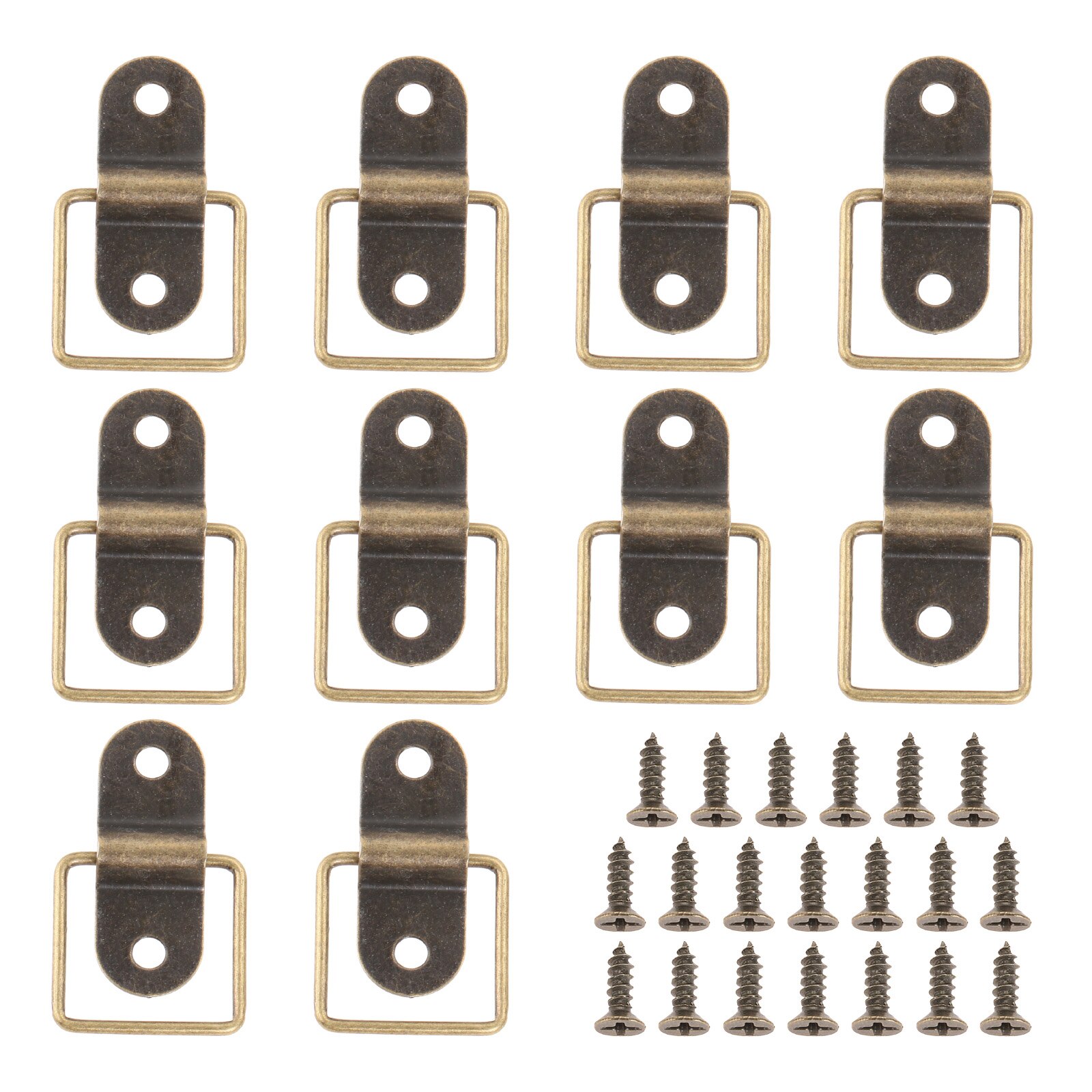 10/5 PCS D-Ring Tie Down Metal D-Rings Trailer Drawer Cabinet Rectangle Handle D Ring Mounting Plate for Car Truck Bed Cargo: B